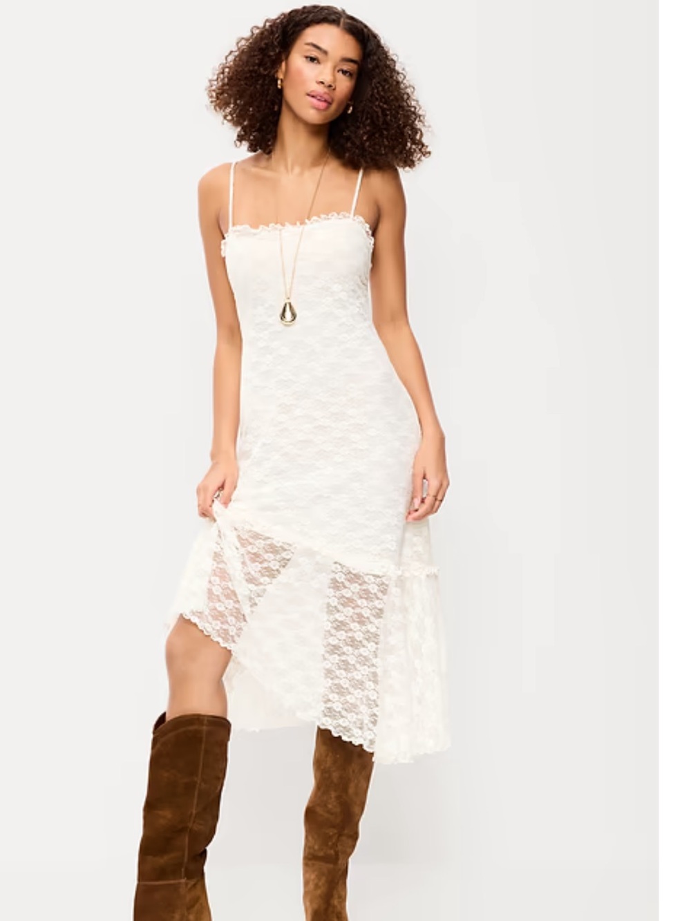 Lace midi dress, NWT, L